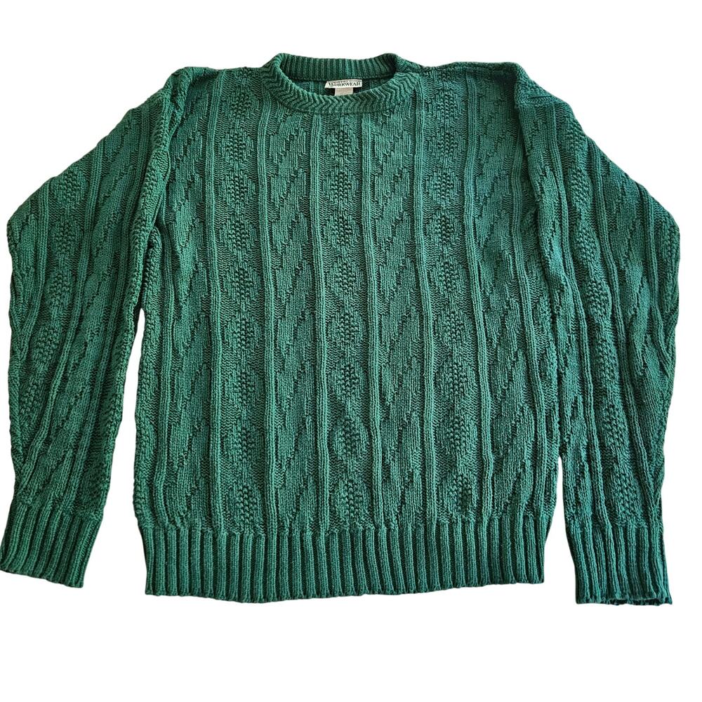 VTG Country Road Australia Workwear Men's Cotton Sweater Green sz L